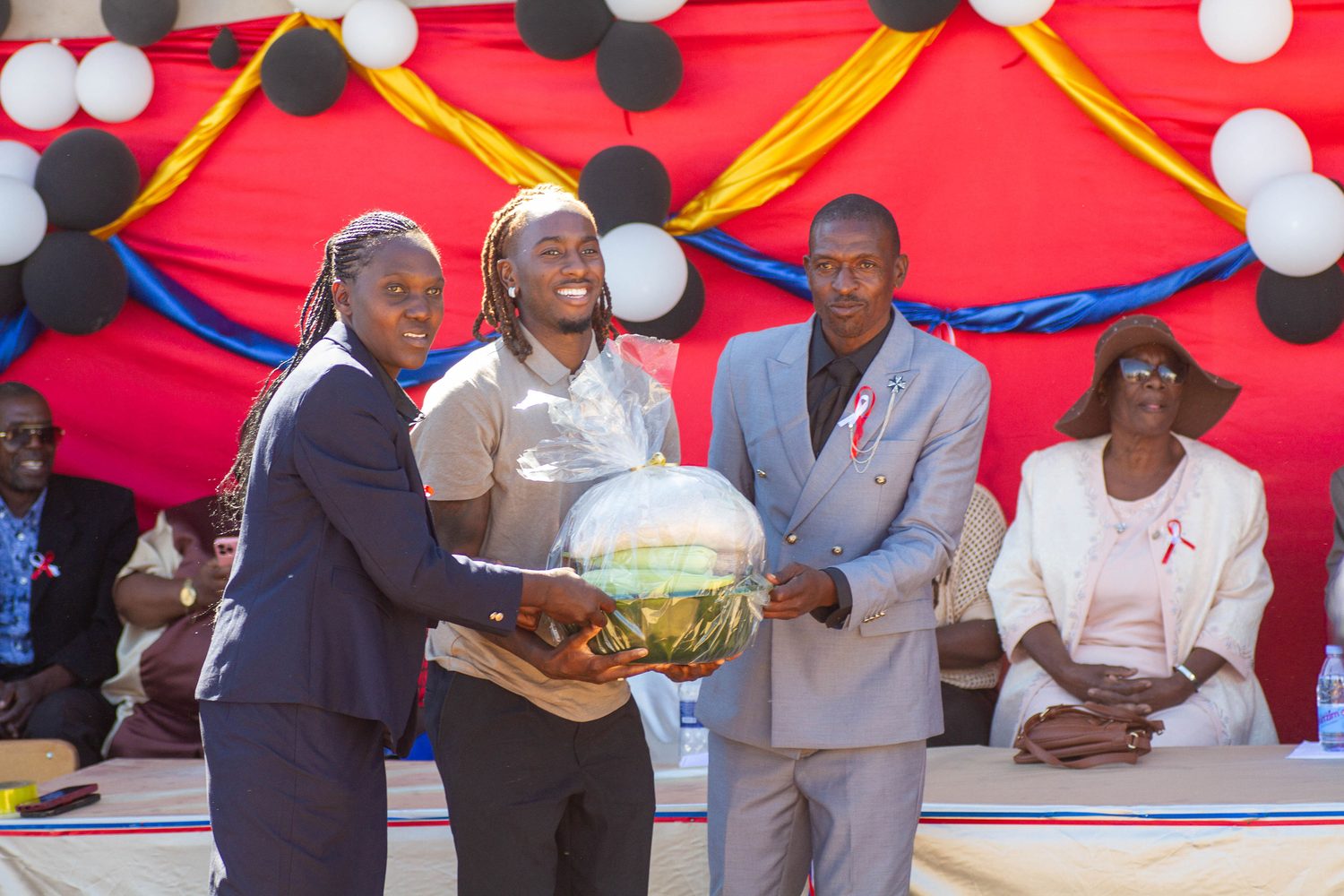 A presentation at a community event
